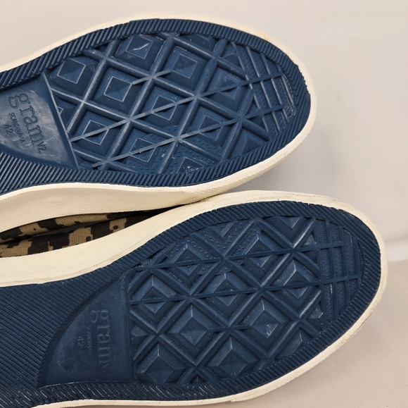 Gram Sneakers Mens Sz 42=9 Tan-Green & Black Fabric Upper Casual Comfort - Picture 10 of 15